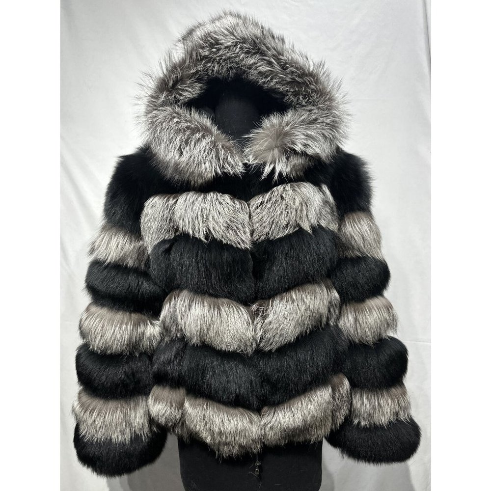Silver & Black Fox Jacket / Vest (117152)